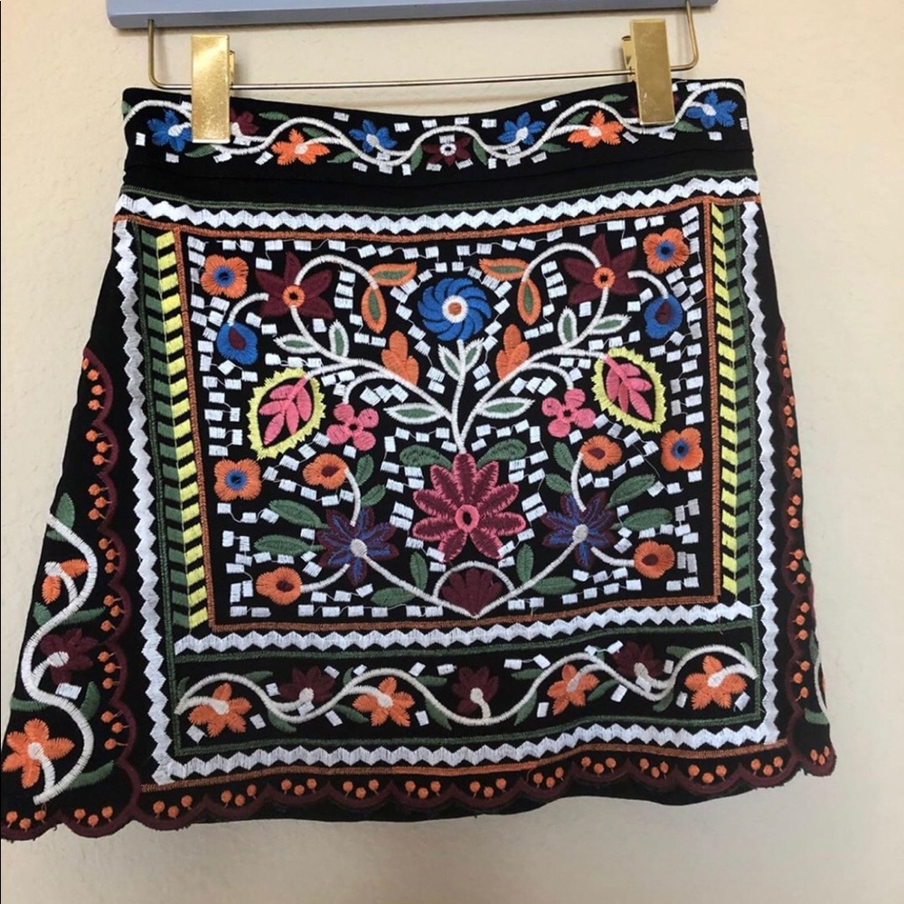 embroidered skirt